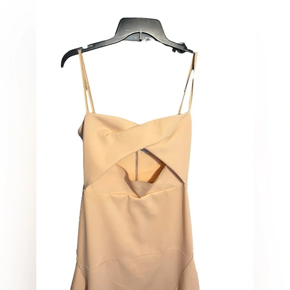 DION LEE Women's Single Knot Dress Dense Tech Jersey - Blush - Size US 8 - Picture 4 of 12